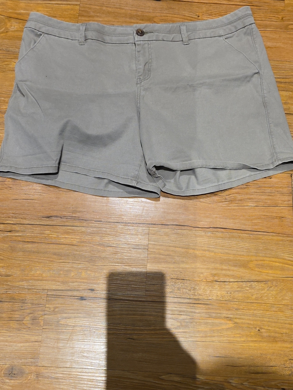 Maurices Light Gray/khaki Flat-Front Men's Shorts